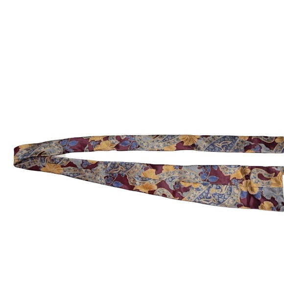 Neck Tie by Oleg Cassini Silk American Made Cool Colors Floral Abstract Paisley - Picture 3 of 7
